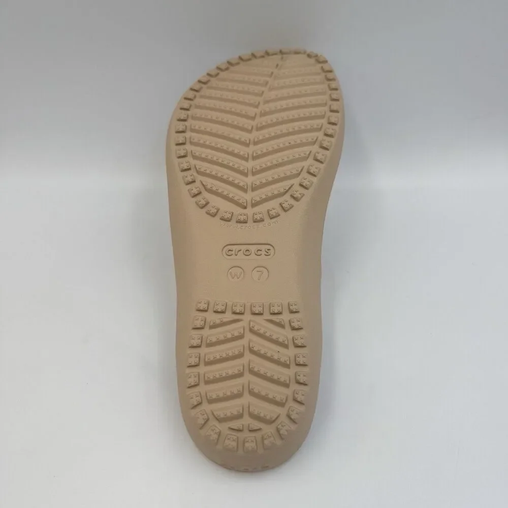 Crocs Women Kadee II Taupe Strappy Sandals 7 Right Shoe Only Amputee Replacement